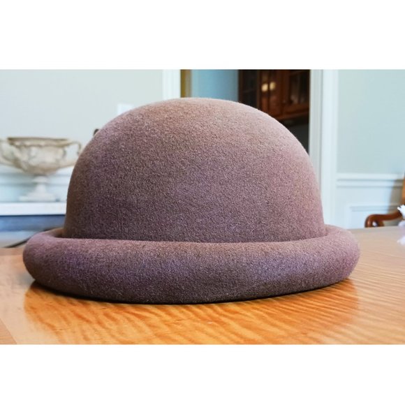 Bowler Hat in Tan 100% Wool - Picture 2 of 3